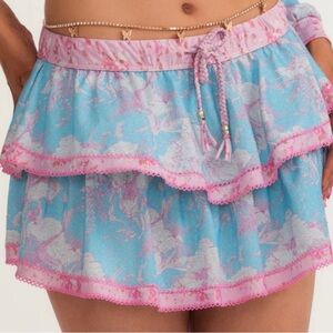 LoveShackFancy x Hurley Under The Sea MERMAID Mini Skirt Size Medium